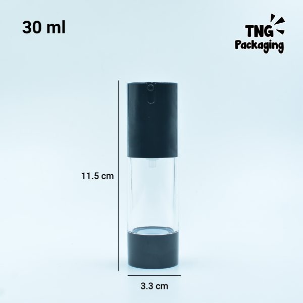 Botol Airless Pump Hitam - 15ml 30ml 50ml - Image 6