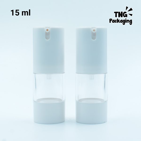 Botol Airless Pump Putih - 15ml 30ml 50ml - Image 2
