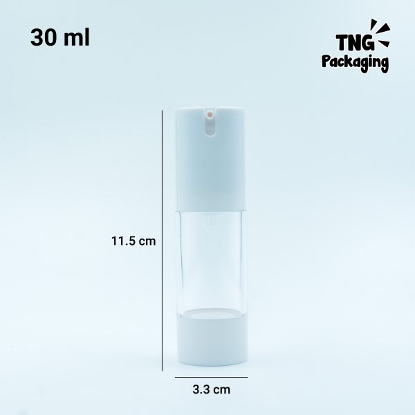 Botol Airless Pump Putih - 15ml 30ml 50ml - Image 6