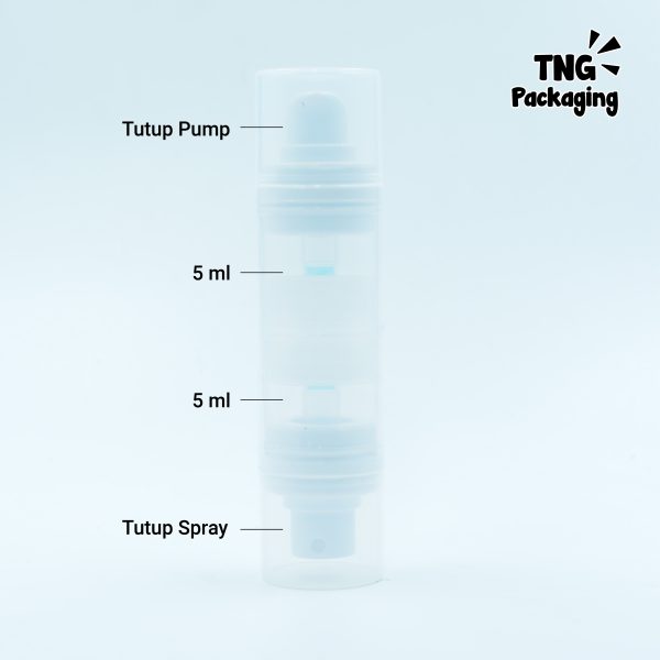 Botol Airless Pump Spray Tingkat - 5 + 5 ml - Image 2