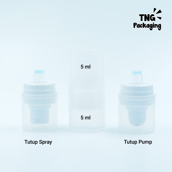 Botol Airless Pump Spray Tingkat - 5 + 5 ml - Image 3