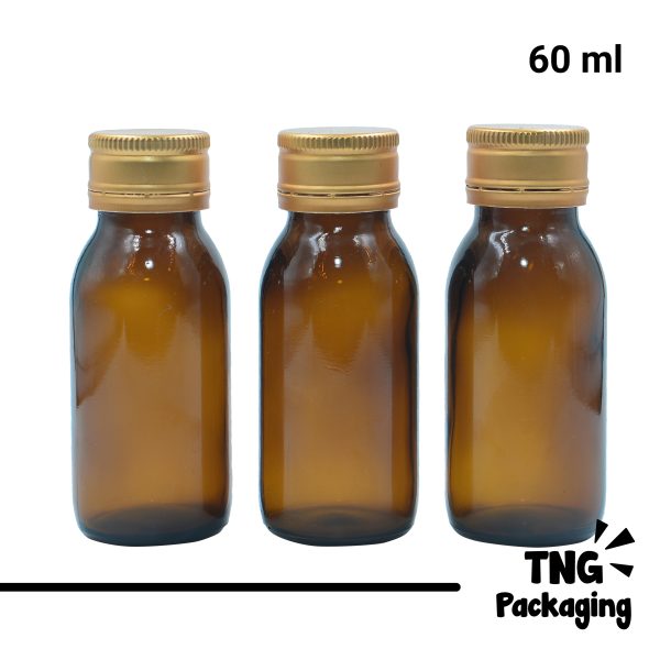 Botol Kaca Amber - 60ml