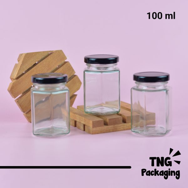 Jar Kaca Hexagon - 100 ml - Image 2
