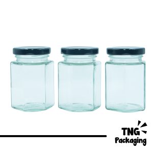Jar Kaca Hexagon - 100 ml