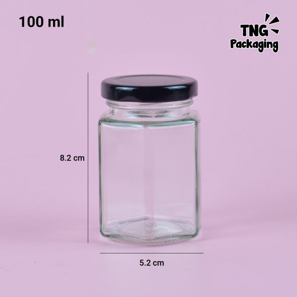 Jar Kaca Hexagon - 100 ml - Image 3