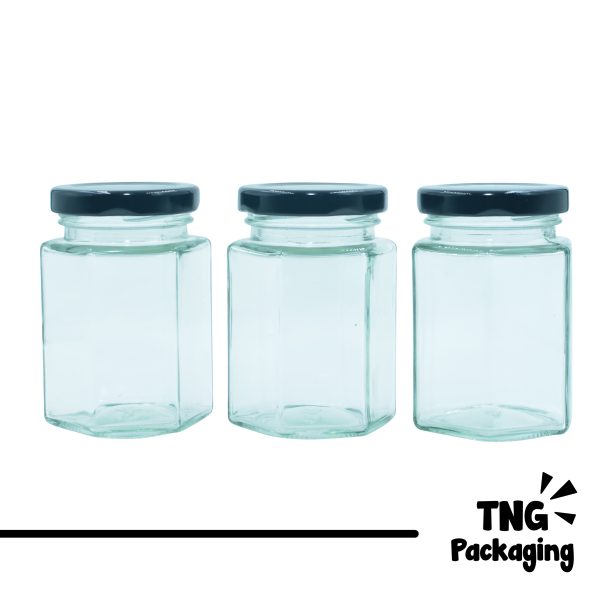 Jar Kaca Hexagon - 100 ml