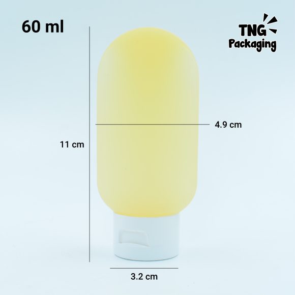 Botol Fliptop Kuning - 60 ml - TNG Packaging : Kemasan skincare, Wadah ...
