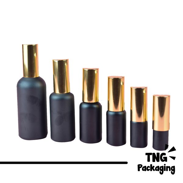 Botol Kaca Spray Tutup Gold 5ml 10ml 20ml 30ml 50ml 100ml