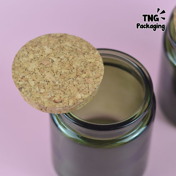 Jar Kaca Hijau Tutup Gabus 200 ml - Image 4