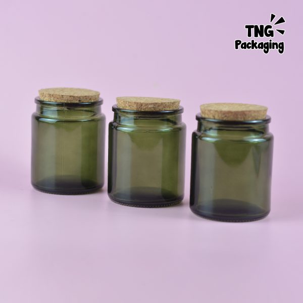 Jar Kaca Hijau Tutup Gabus 200 ml - Image 5