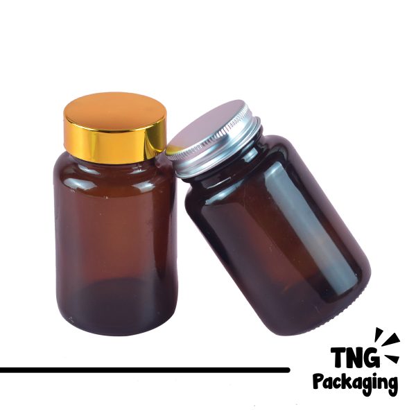 Botol Kaca Amber + Seal - 100 ml