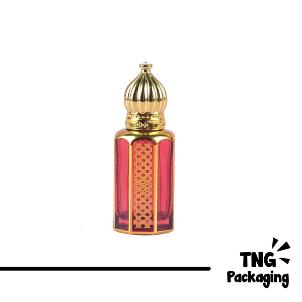 Botol Kaca Roll On Kubah Emas - 12ml