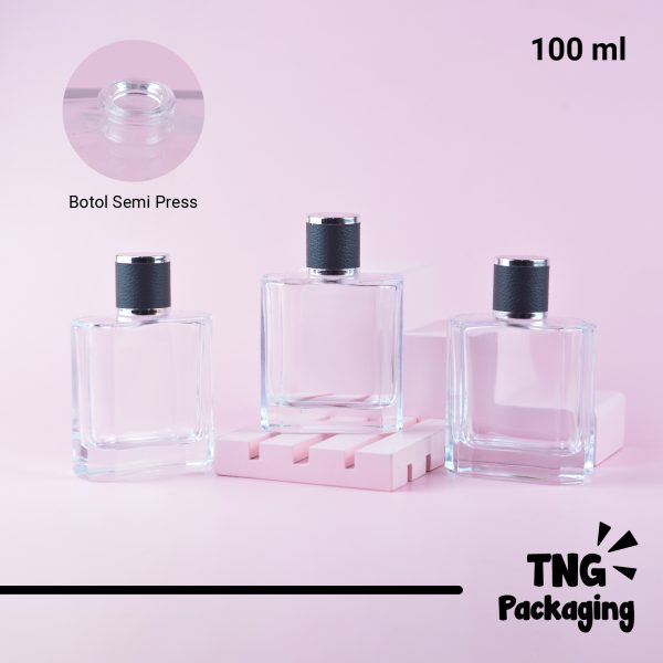 [SEMI PRESS] Botol Parfum Tutup Aksen Kulit - 100 ml - Image 2