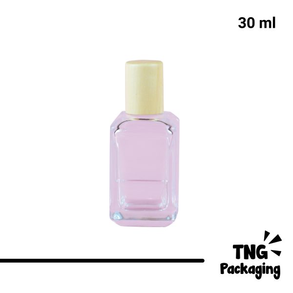 [SEMI PRESS] Botol Parfum Kotak Tutup Kayu - 30 ml