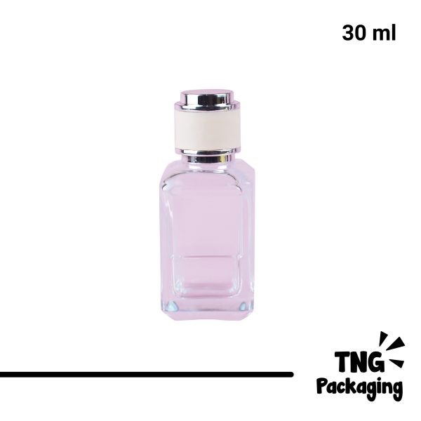 [SEMI PRESS] Botol Parfum Kotak Tutup Pink - 30 ml