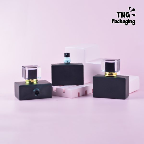 [SEMI PRESS] Botol Parfum Kotak Hitam Tutup Acrylic - 50 ml - Image 5