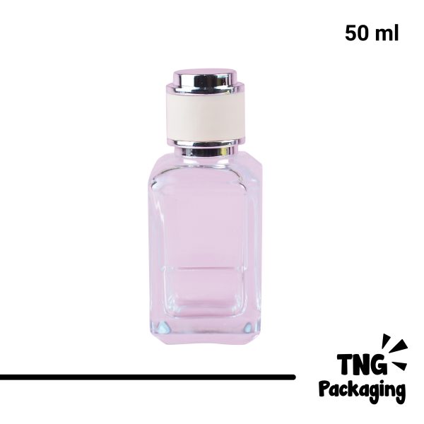[SEMI PRESS] Botol Parfum Kotak Tutup Pink - 80 ml