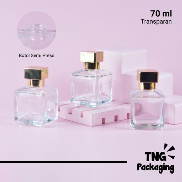 [SEMI PRESS] Botol Parfum Kotak Bening - 70 ml - Image 2