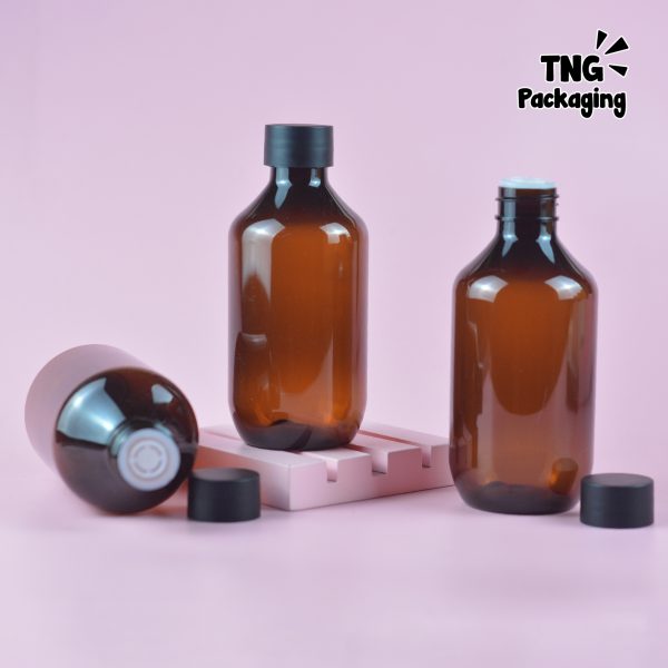 Botol Plastik Dropper Amber -  300 ml - Image 3