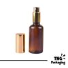 Botol Kaca Amber Spray Gold - 30ml 50ml 100ml