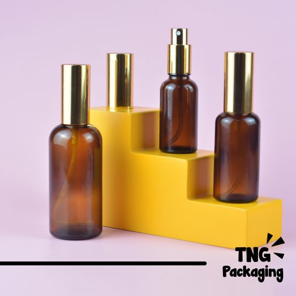 Botol Kaca Amber Spray Gold - 30ml 50ml 100ml - Image 2