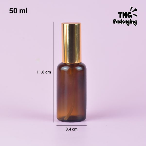 Botol Kaca Amber Spray Gold - 30ml 50ml 100ml - Image 7