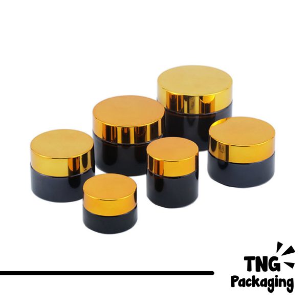 Pot Cream Kaca Amber - 5ml 15ml 20ml 30ml 50ml 100ml