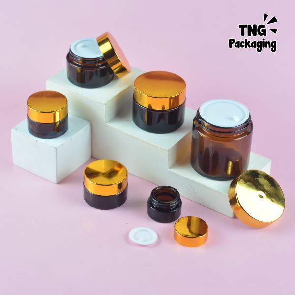 Pot Cream Kaca Amber - 5ml 15ml 20ml 30ml 50ml 100ml - Image 3