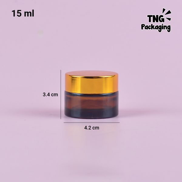 Pot Cream Kaca Amber - 5ml 15ml 20ml 30ml 50ml 100ml - Image 7