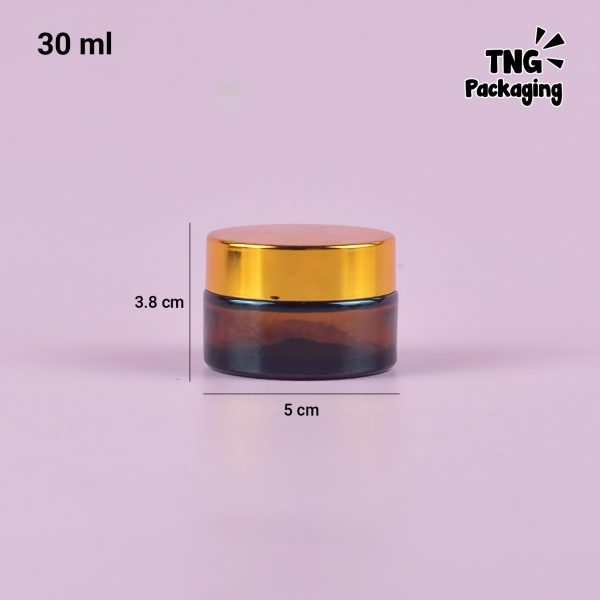 Pot Cream Kaca Amber - 5ml 15ml 20ml 30ml 50ml 100ml - Image 9