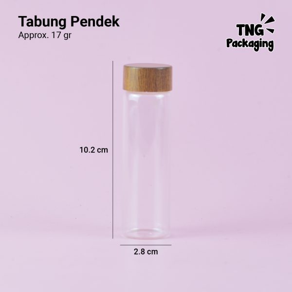 Tabung Kaca Rak Kayu Tabung Saja - Image 4
