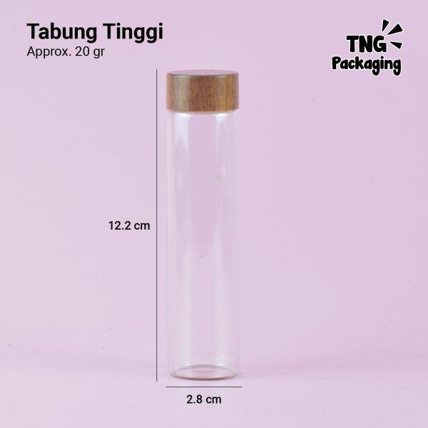 Tabung Kaca Rak Kayu 6 Tabung Tinggi - Image 5