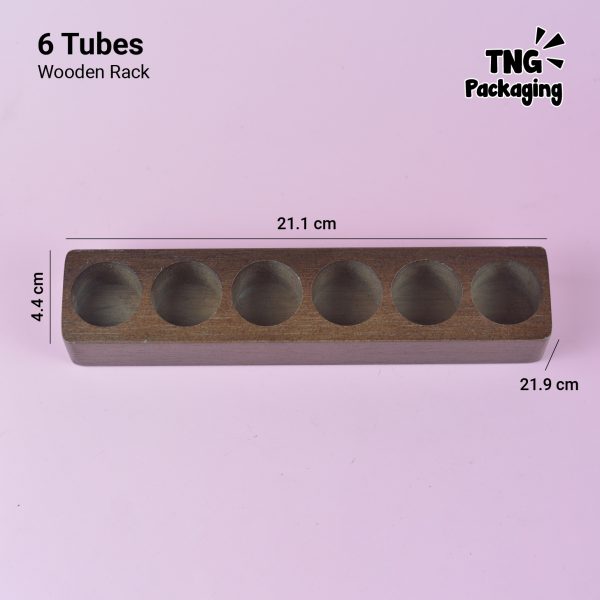 Tabung Kaca Rak Kayu 6 Tabung Tinggi - Image 7