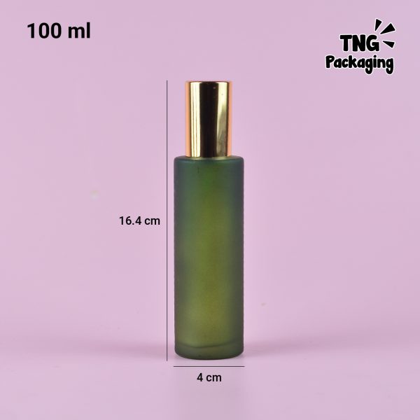 Botol Kaca Hijau Pump Gold - 100 ml - Image 3
