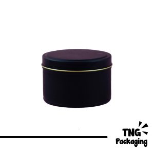 Jar Aluminium Hitam List Gold - 150 ml