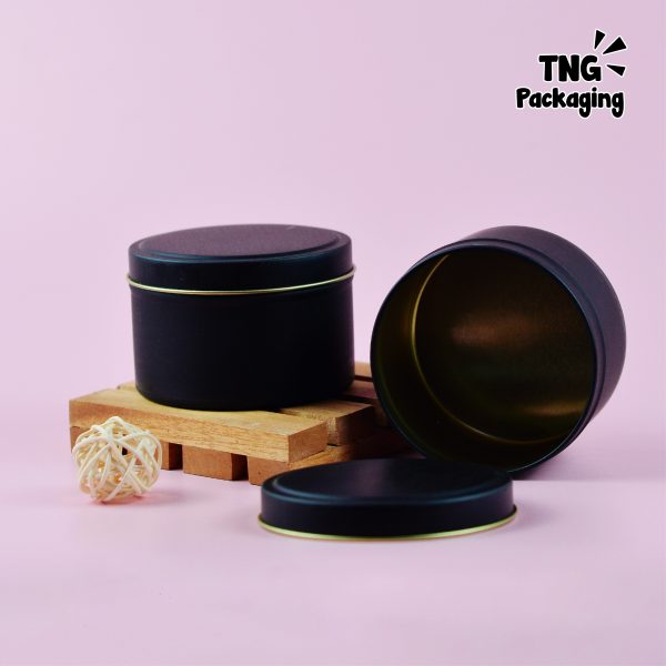 Jar Aluminium Hitam List Gold - 150 ml - Image 3