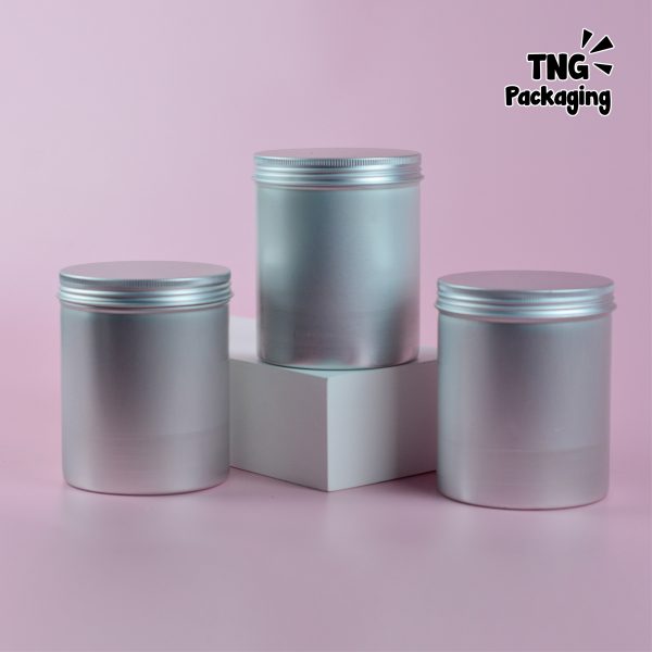 Jar Aluminium Silver Ulir - 500 ml - Image 5