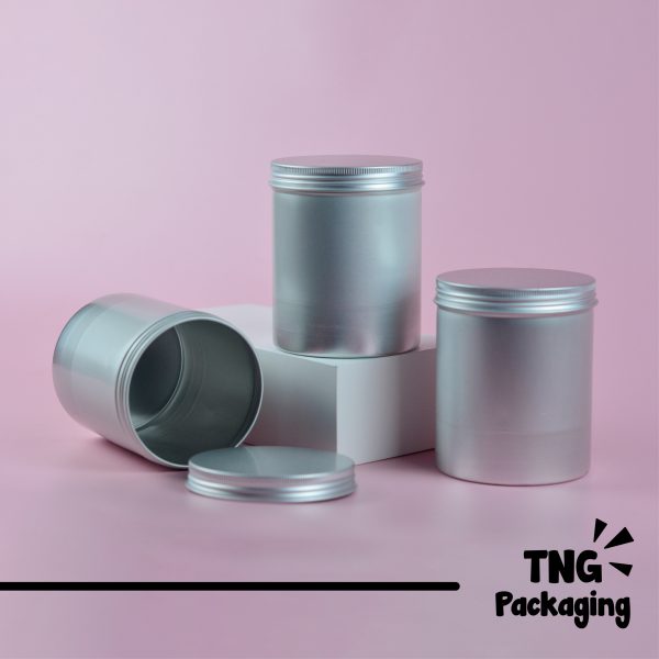 Jar Aluminium Silver Ulir - 500 ml - Image 2