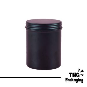 Jar Aluminium Hitam Ulir -  250 ml