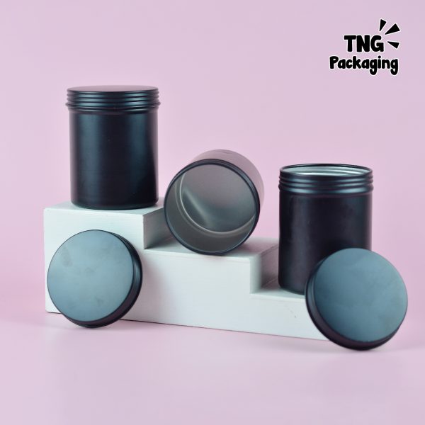 Jar Aluminium Hitam Ulir -  250 ml - Image 3