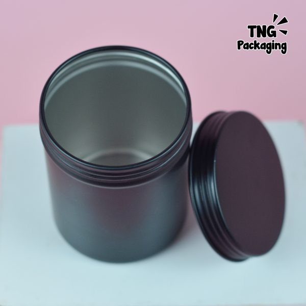 Jar Aluminium Hitam Ulir -  250 ml - Image 4