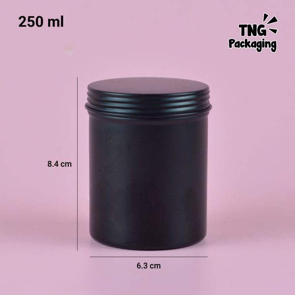 Jar Aluminium Hitam Ulir -  250 ml - Image 6