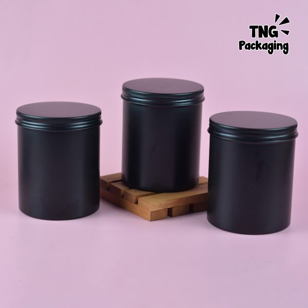 Jar Aluminium Hitam Ulir -  500 ml - Image 3