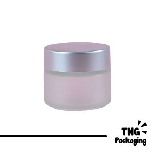 Pot Cream Kaca Frosted Tutup Silver - 100 ml