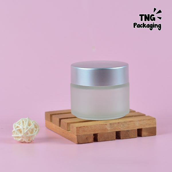 Pot Cream Kaca Frosted Tutup Silver - 100 ml - Image 5