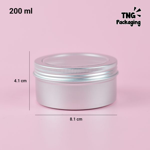 Jar Aluminium Tutup Transparan - 200 ml - Image 6