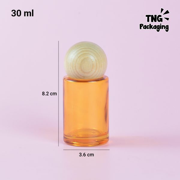 Botol Dropper Orange Tutup Kayu - 20ml 30ml - Image 4