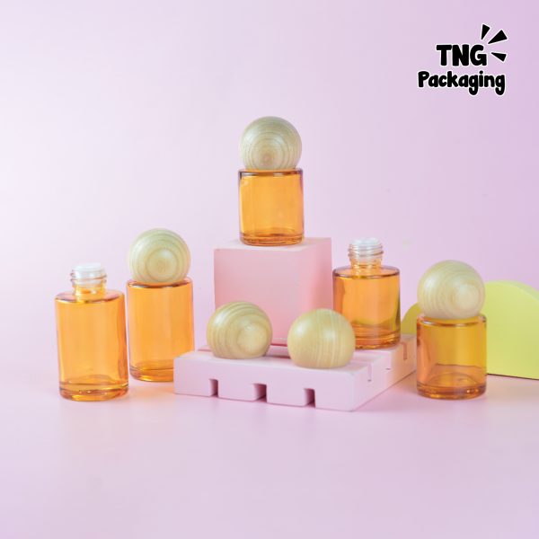 Botol Dropper Orange Tutup Kayu - 20ml 30ml - Image 3