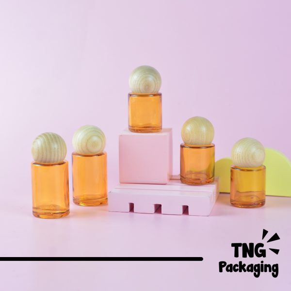 Botol Dropper Orange Tutup Kayu - 20ml 30ml - Image 2