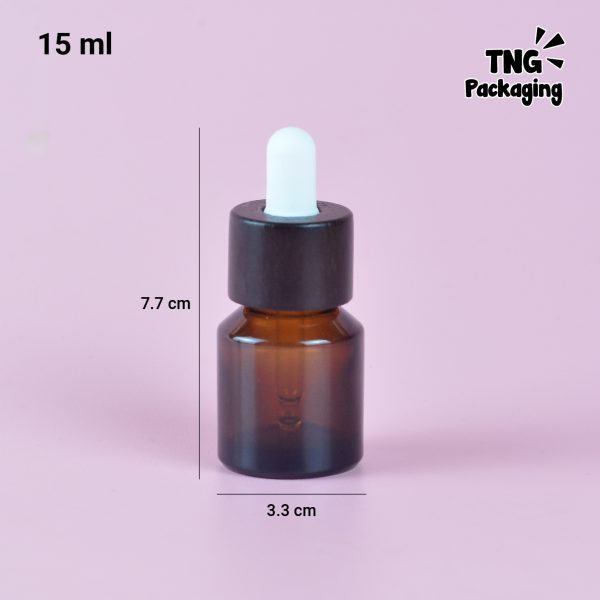 Botol Amber Mini Aksen Kayu - 15 ml - Image 3